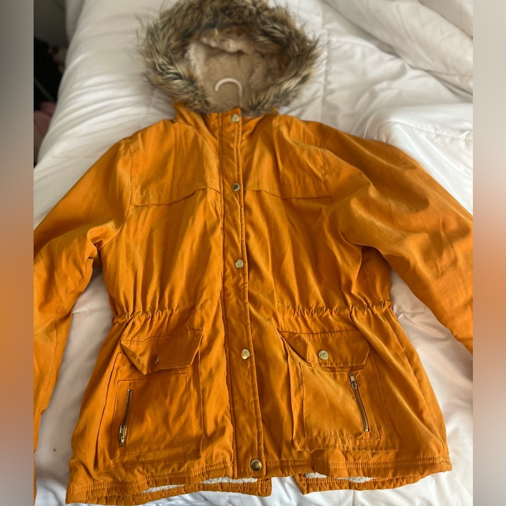 Bright Orange puffer jacket